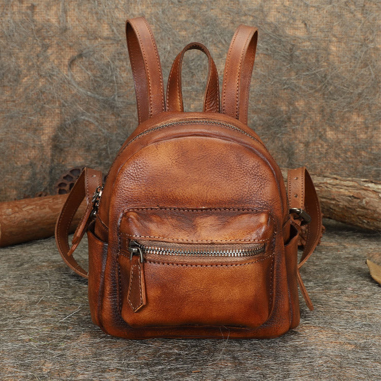 Brown Leather Backpack, Brown Leather Purse