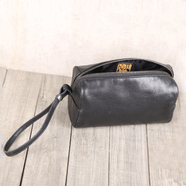 Minimalist Handmade Genuine Leather Wallet Clutches Handbags Phone Case Women Men fine