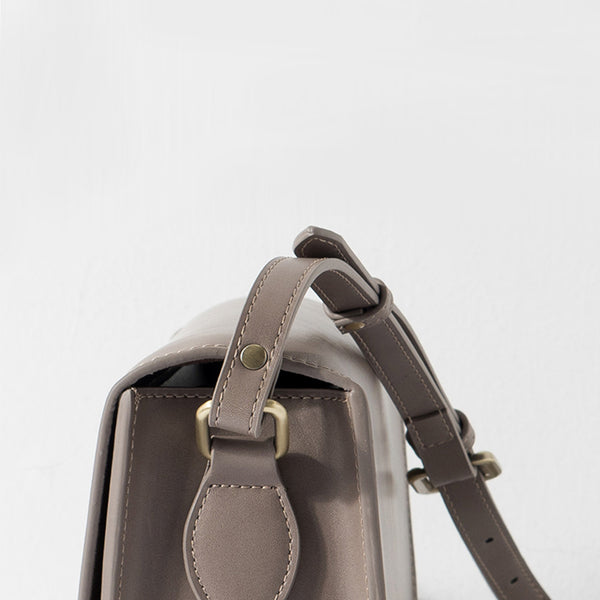 Minimalist Leather Women Satchel Bag Leather Crossbody Bags for Women Vintage