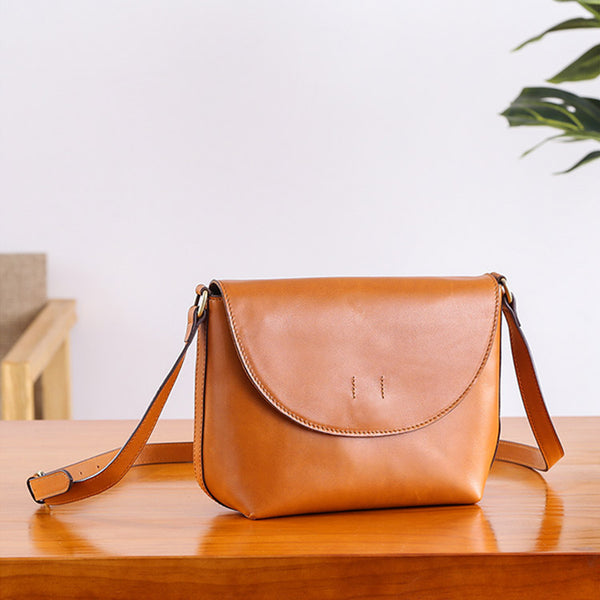  Minimalist Women Brown Leather Satchel Bag Crossbody Bags Purses for Women cool
