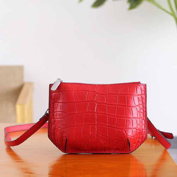 Minimalist Womens Brown Leather Crossbody Bags Shoulder Bag for Women Designer