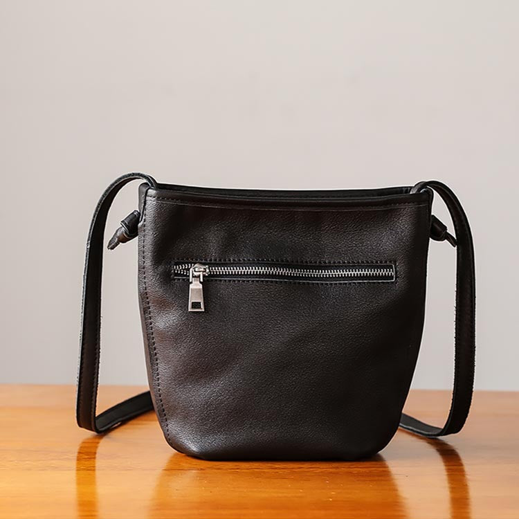 leather crossbody bag - ISLA handy BAG - Black leather shoulder purse with  adjustable Tan leather strap - by HOLM goods minimal design — HOLMgoods