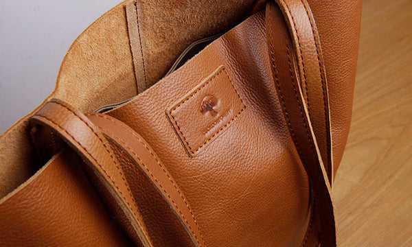 Minimalist Womens Leather Tote Bag Handbags Shoulder Bag for Women Details