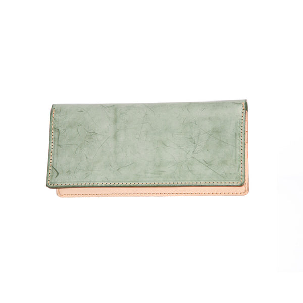 Minimalist Womens Long Leather Wallet Purse Handmade Clutch for Women Vintage