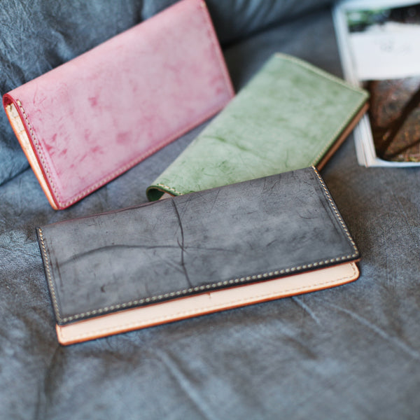 Minimalist Womens Long Leather Wallet Purse Handmade Clutch for Women best