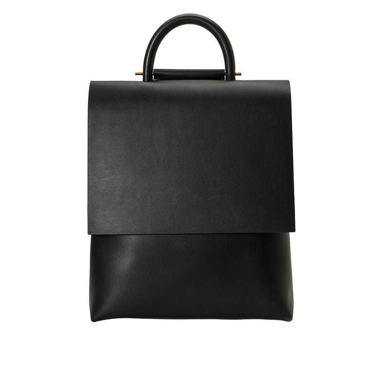 black leather backpack purse with zipper Minimalist Womens Square Leather Zip Backpack Purse Rucksack for Women – igemstonejewelry