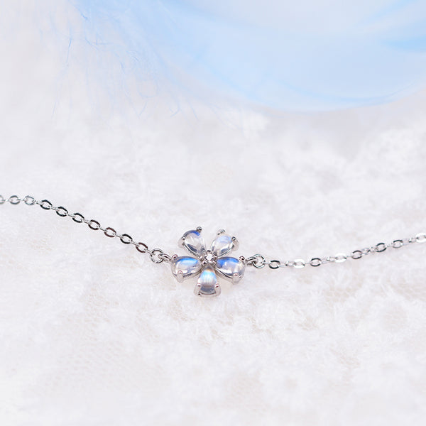 Moonstone Bracelets Silver Unique Jewelry Accessories Gift Women blue stone