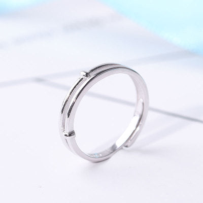 Moonstone Couple Rings Silver Lovers Jewelry Promise Rings Men