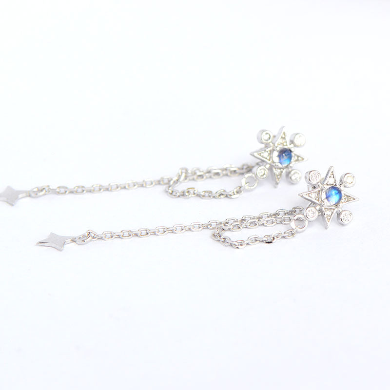 Moonstone Dangle Earrings Gold Silver Jewelry Accessories Women