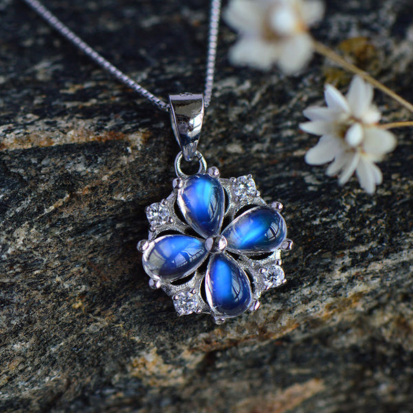 Moonstone Pendant Necklace June Birthstone Jewelry Sterling Silver Accessories Women