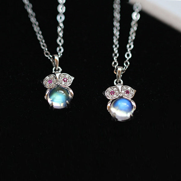 Moonstone Pendant Necklace Silver Handmade June Birthstone Gemstone Jewelry Women cute