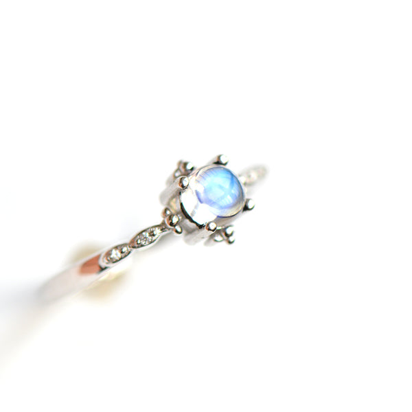 Moonstone Ring Gold Silver Engage Ring June Birthstone Women charming