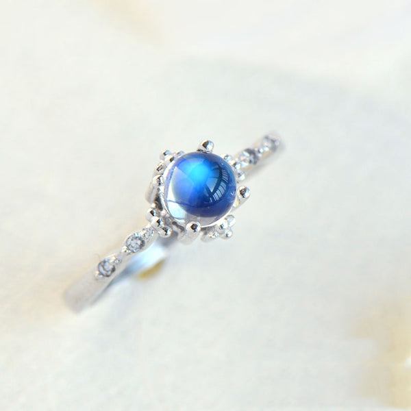 Moonstone Ring Gold Silver Engage Ring June Birthstone Women