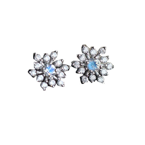 Moonstone Stud Earrings Gold Sterling Silver Jewelry Accessories Women beautiful