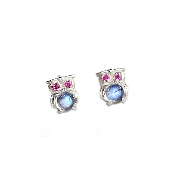 Moonstone Stud Earrings Gold Sterling Silver Jewelry Accessories Women fashionable