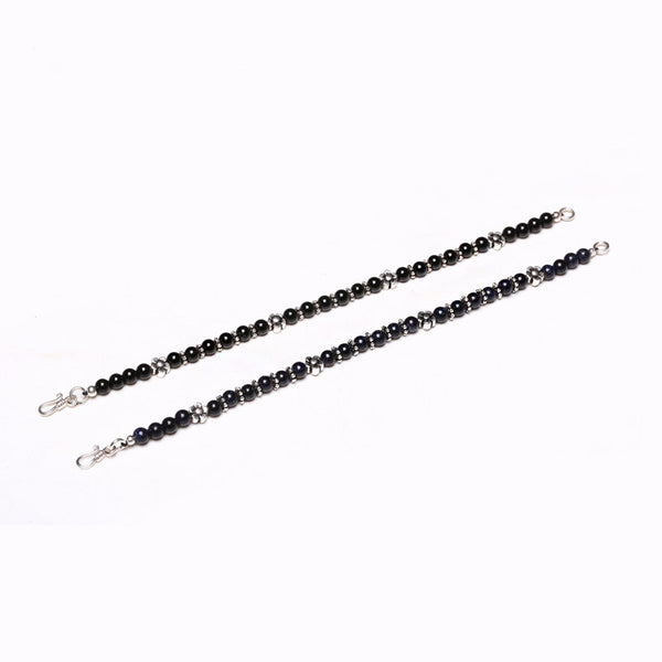 Obsidian Blue Sandstone Onyx Beaded Bracelets Handmade Gemstone Jewelry Accessories men women