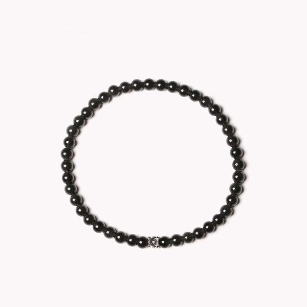 Obsidian Onyx Beaded Bracelets Handmade Gemstone Jewelry Accessories Women Men cute