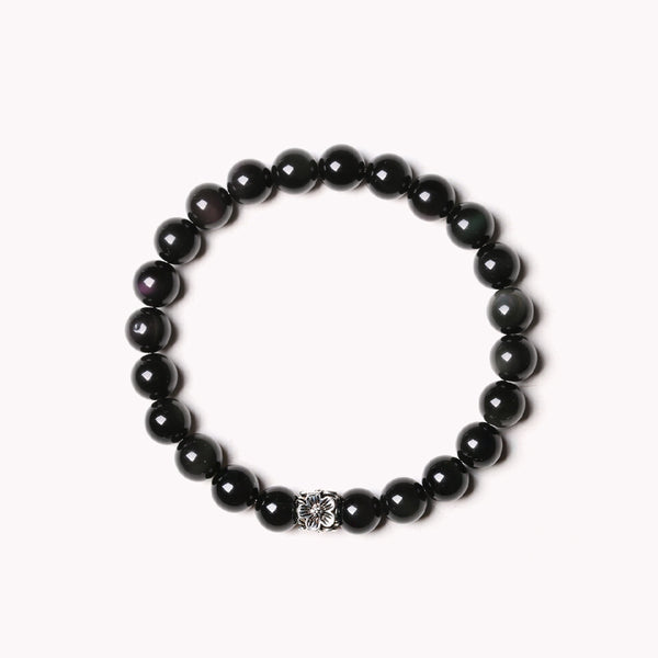 Obsidian Onyx Beaded Bracelets Handmade Gemstone Jewelry Accessories for Women Men