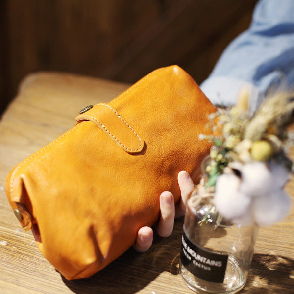 Original Womens Brown Leather Wallets Doctor Bag Clutch Wallet for Women best