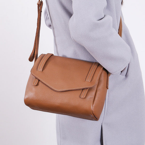 Original Womens Small Leather Satchel Bag Crossbody Bags Purse Cube Bag Designer
