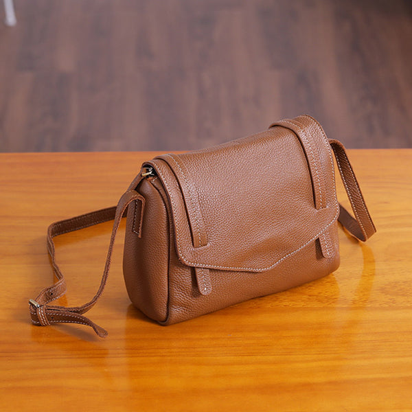 Original Womens Small Leather Satchel Bag Crossbody Bags Purse Cube Bag Minimalist