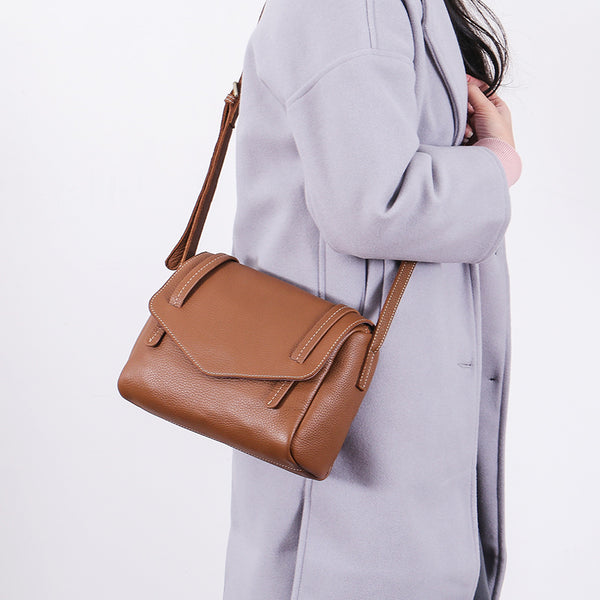 Original Womens Small Leather Satchel Bag Crossbody Bags Purse Cube Bag fashion
