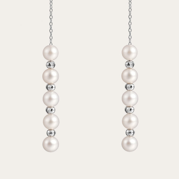 Pearl Dangle Earrings Silver Jewelry Accessories Gifts Women