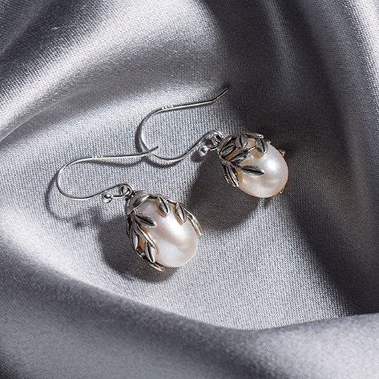 Pearl Drop Earrings Silver Jewelry Accessories Gift Women beautiful