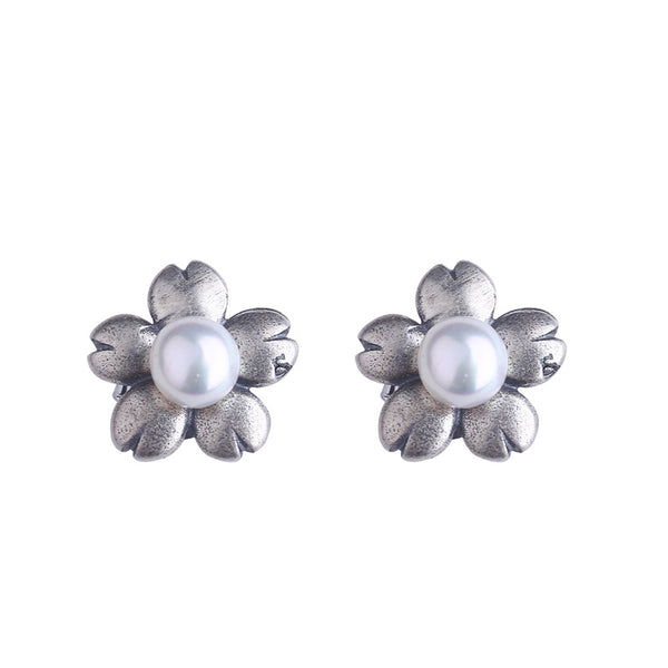 Pearl Earrings Silver June Birthstone jewelry