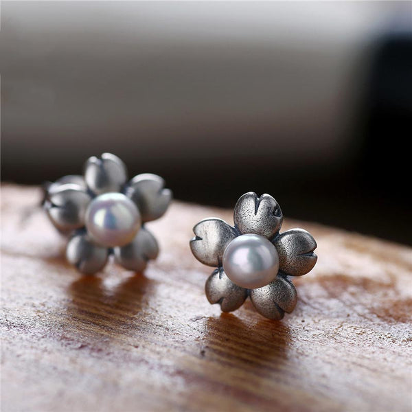 Pearl Silver Earrings June Birthstone jewelry