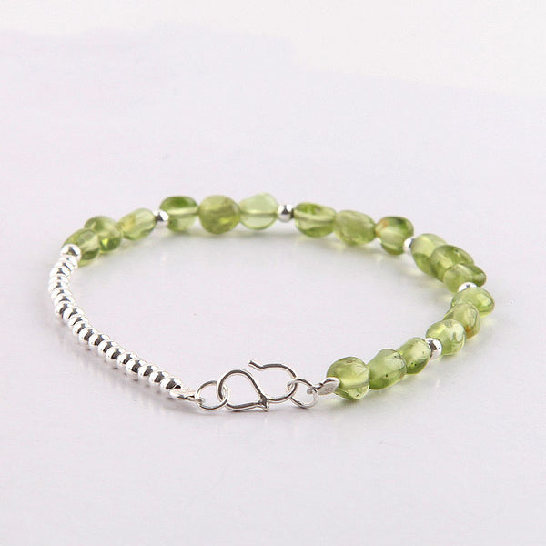Peridot Beads Bracelets August Birthstone Handmade Gemstone Jewelry Accessories Gift for Women adorable