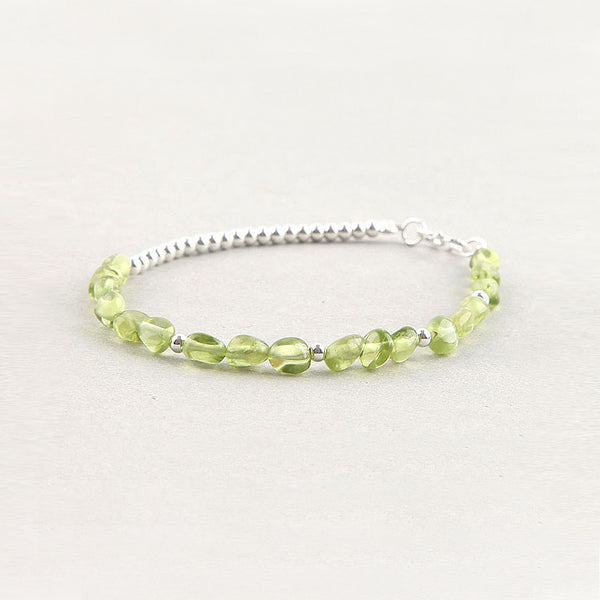 Peridot Beads Bracelets August Birthstone Handmade Gemstone Jewelry Accessories Gift for Women fine