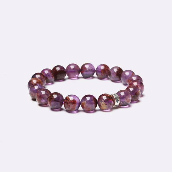 Purple Rutile Beaded Bracelets Handmade Jewelry Accessories Gift for Women Men