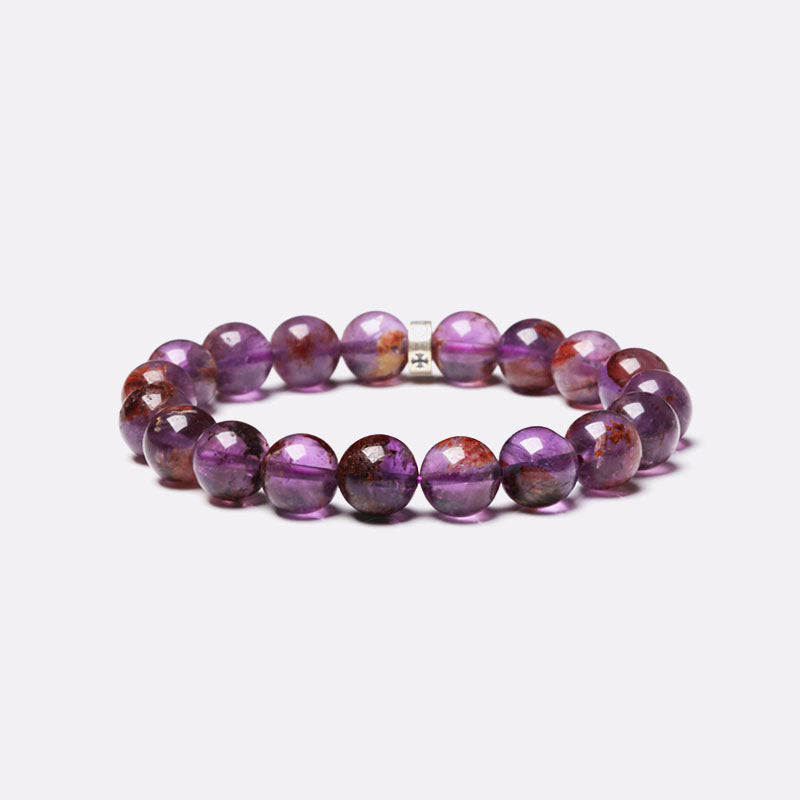 Purple Rutile Beaded Bracelets Handmade Jewelry Accessories Gift Women Men chic