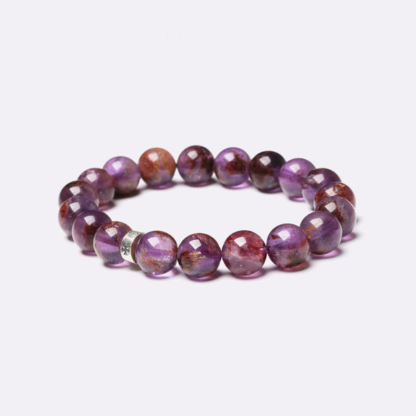 Purple Rutile Beaded Bracelets Handmade Jewelry Accessories Gift Women Men cute