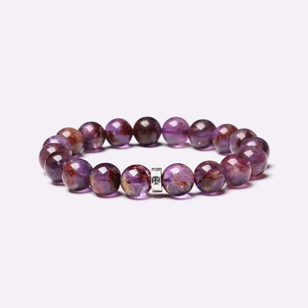 Purple Rutile Beaded Bracelets Handmade Jewelry Accessories Gift Women Men