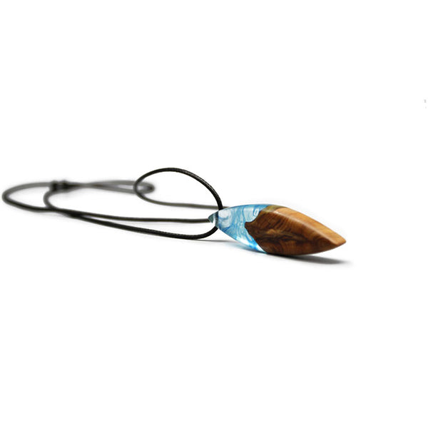 Resin Wood Pendant Necklace Unique Handmade Natural Jewelry Accessories Women Men gift