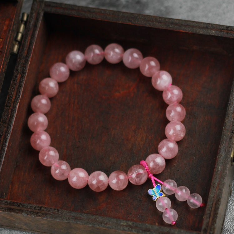 Rose Quartz Beaded Bracelet Handmade Gemstone Jewelry Accessories Gifts Women