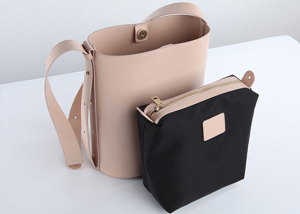 Simplify Bucket Bag Womens Leather Crossbody Bags Shoulder Bag for Women Genuine Leather