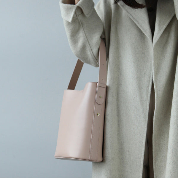 Simplify Bucket Bag Womens Leather Crossbody Bags Shoulder Bag for Women cute
