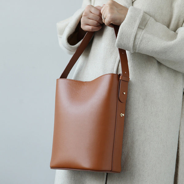 Simplify Bucket Bag Womens Leather Crossbody Bags Shoulder Bag for Women work bag