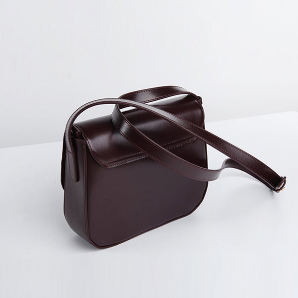 Simplify Womens Leather Saddle Bag Crossbody Bags Purse for Women fashion