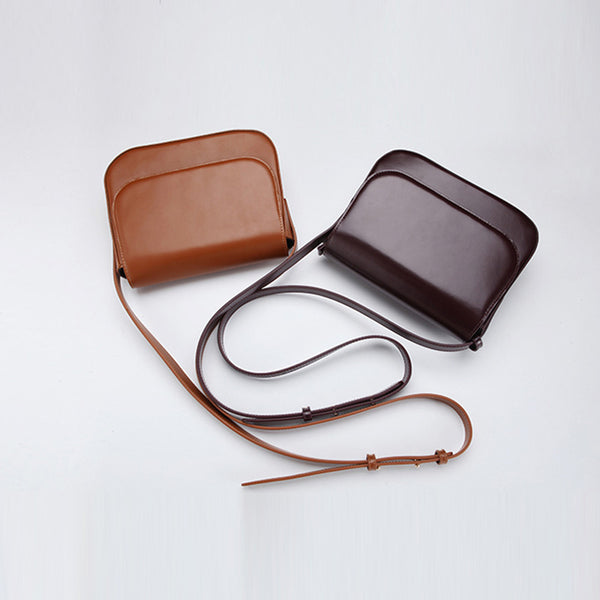 Simplify Womens Leather Saddle Bag Crossbody Bags Purse for Women shoulder bag