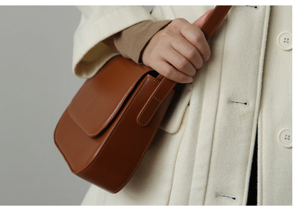 Simplify Womens Leather Saddle Bag Crossbody Bags Purse for Women work bag
