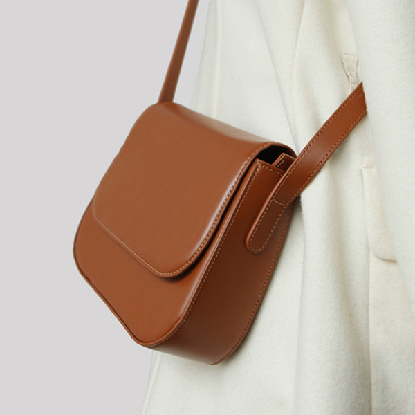 Simplify Womens Leather Saddle Bag Crossbody Bags Purse for Women work bag