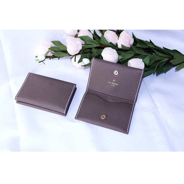 Slim Leather Womens Card Wallet Purse Handmade Clutch for Women Designer