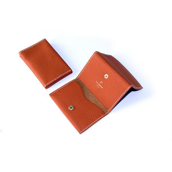Slim Leather Womens Card Wallet Purse Handmade Clutch for Women