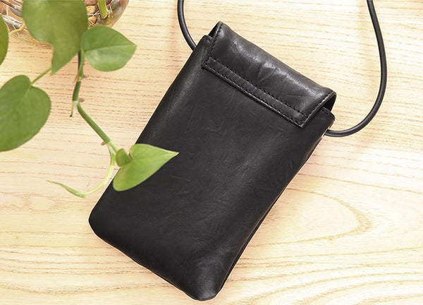 Small Black Leather Womens Crossbody Phone Bags Shoulder Bag Purse for Women cool