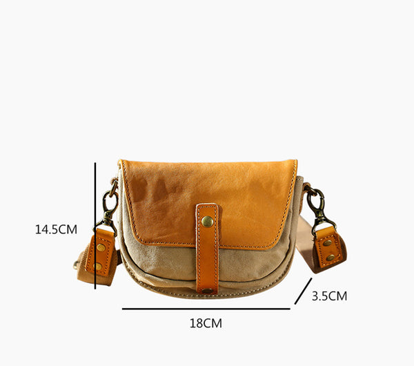 Small Canvas Crossbody Bag Leather Canvas Shoulder Bag For Women Online