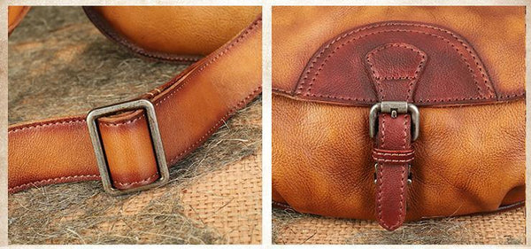 Small Cowhide Leather Crossbody Purse Shoulder Strap Bag For Women Details